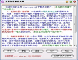 王者加密解密大师_6.3_32位中文免费软件(2.65 MB)