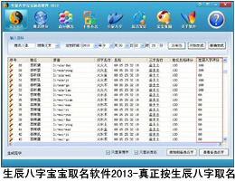 生辰八字宝宝取名软件_2015_32位中文免费软件(1.02 MB)