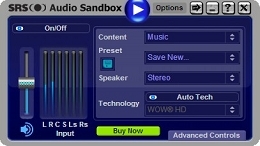 SRS Audio Sandbox音频增强_1.10.0200_64位英文共享软件(7.89 MB)
