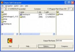 CHAOS Self Extractor (用于创建Windows 系统自解压文件)英文绿色免费版_3.9_32位中文免费软件(369 KB)