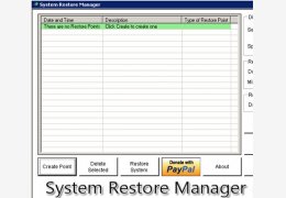 System Restore Manager(管理操作系统的还原点) 英文绿色免费版_V1.0_32位中文免费软件(359 KB)