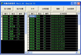 考勤分析软件 绿色版_v1.01_32位中文免费软件(1.81 MB)