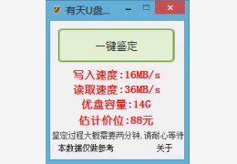 有天u盘鉴定器 绿色免费版_v0.9_32位中文免费软件(93.5 KB)