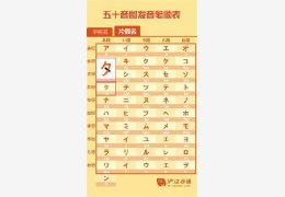 沪江日语五十音图发音笔顺图 绿色免费版