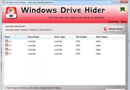 Windows Drive Hider（隐藏系统分区） 绿色版_v1.5_32位中文免费软件(2.27 MB)