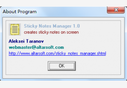 Sticky Notes Manager(储存信息)绿色免费版_1.0 _32位中文免费软件(443 KB)