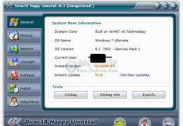 DirectX Happy Uninstall 绿色版_6.2_32位中文免费软件(20 MB)