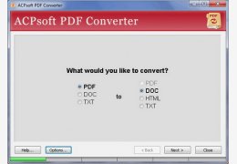 PDF转换成DOC、HTML、TXT转换器 绿色免费版_2.0_32位中文免费软件(6.35 MB)