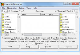 CHAOS Self Extractor 英文绿色免费版_3.9_32位中文免费软件(422 KB)