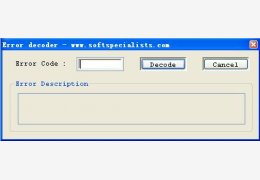 Error Decoder(简易的分析系统错误代码工具) 英文绿色版_1.0 _32位中文免费软件(20.2 KB)