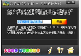 大拿万能老板键 绿色中文版_V6.01_32位中文免费软件(363 KB)