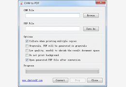 chm转pdf转换器（CHM to PDF） 绿色版_v1.0_32位中文免费软件(9.92 MB)