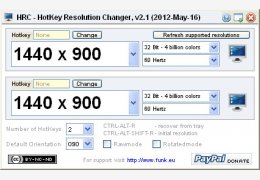 分辨率快捷键设置工具HotKey Resolution Changer 绿色版