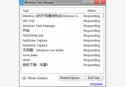 windows 8风格任务管理器(Metro Task Manager) 绿色版_v1.4_32位中文免费软件(524 KB)