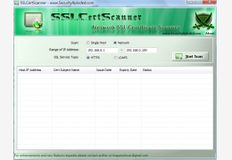 SSLCertScanner(程扫描主机的SSL证书) 英文绿色版_1.0 _32位中文免费软件(781 KB)
