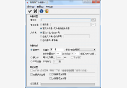惟惟txt分割器 绿色版_v1.1_32位中文免费软件(120 KB)
