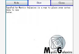 Mystic Galaxies TypePad(桌面记事本)英文绿色版_V1.0 _32位中文免费软件(44 KB)