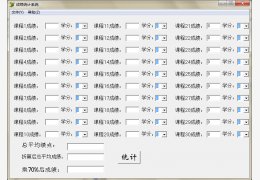 成绩统计系 统绿色版_1.0 _32位中文免费软件(486 KB)