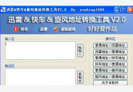 迅雷|快车|超级旋风地址转换工具 绿色版_2.0_32位中文免费软件(123 KB)
