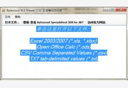 xls文件阅读器 绿色中文版_2.31_32位中文免费软件(262 KB)