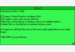 KNot 桌面便签绿色软件_v2.04b_32位中文免费软件(499 KB)