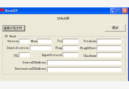 ip数据包分析工具(readip) 绿色中文版_1.0_32位中文免费软件(376 KB)