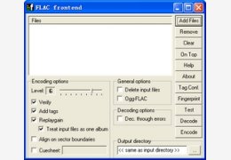 FLAC编码器 1.2_1.2.1_32位英文免费软件(2.62 MB)