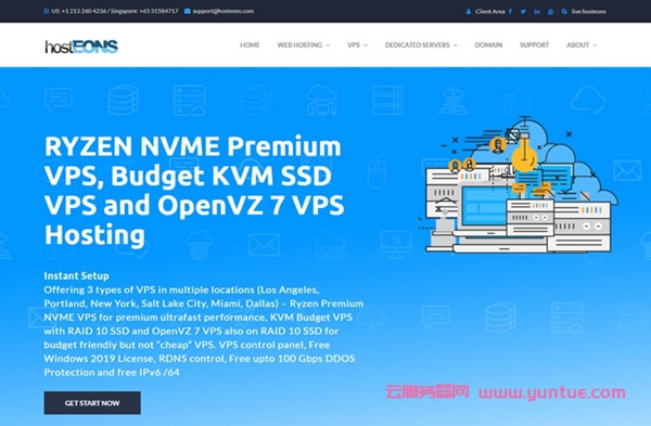 Hosteons：新上美国IPv6 VPS，年付6美元起，可选洛杉矶/盐湖城/纽约等机房