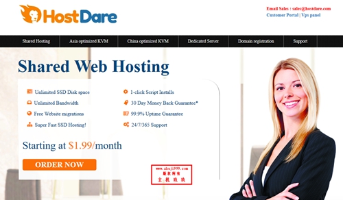 便宜美国CN2 GIA VPS_HostDare美国CN2 VPS限时6.5折26美元/年起