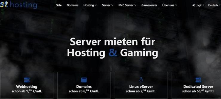 ST-Hosting推出英文品牌成立新公司，德国服务器5欧元/月促销，1Gbps带宽无限流量