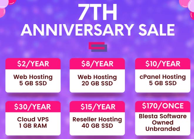 limitlesshost成立7周年：美国/欧盟/新加坡/澳大利亚虚拟主机2美元/年，NAT VPS 5美元/年起