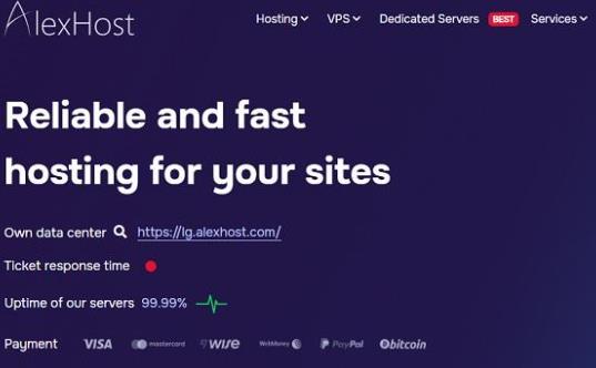AlexHost荷兰/摩尔多瓦全托管VPS促销:6.5欧元/月起,30天退款保证/无限流量/100Mbps