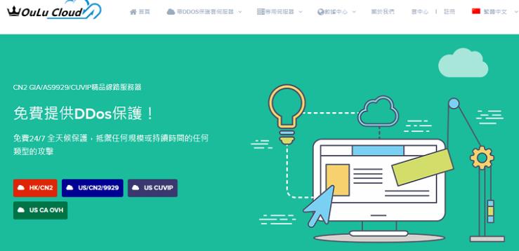 OuluCloud欧路云三周年庆典:CN2 GIA/9929中国优化/200G高防/服务器全场六折,支持支付宝/微信支付