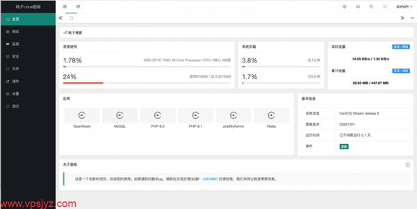 开源耗子Linux面板:支持RHEL8/9系统,理论支持国产的龙蜥Anolis、OpenCloudOS、Alibaba Cloud Linux3.x