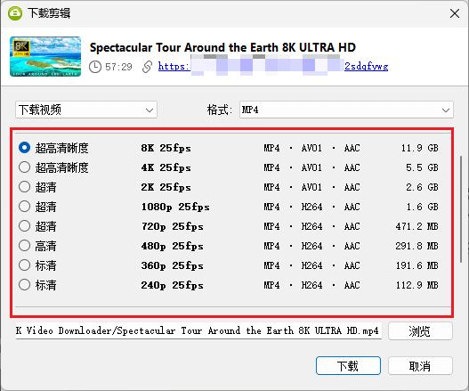 4K Video Downloader — 免费4k高清视频下载工具!支持多家流媒体平台。