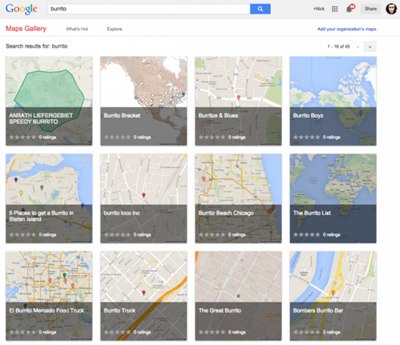 【数据测试】Google Maps Gallery开始向个人用户开放地图定制端口
