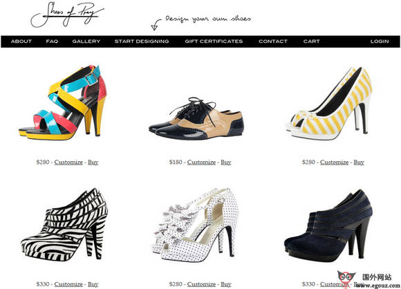 【经典网站】ShoesOfPrey:完美鞋子梦工厂