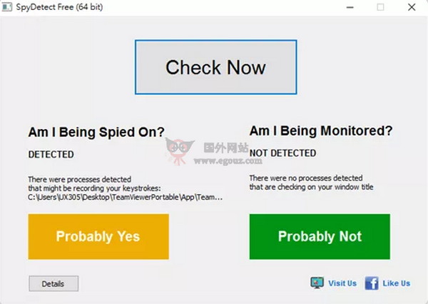 【经典网站】SpyDetect:电脑被监控安全监测工具