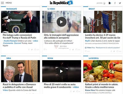 【经典网站】Repubblica|意大利共和国报