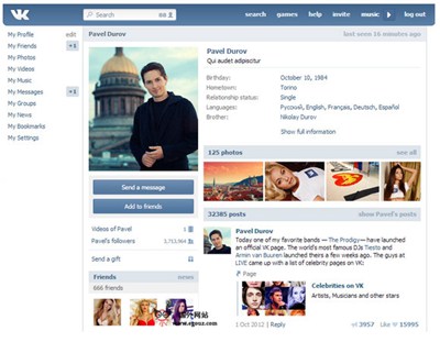 【经典网站】VKontakte:寻找熟人的万能工具