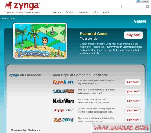 【经典网站】ZynGa:网页社交游戏平台