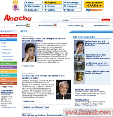 【经典网站】Abacho.de:德国综合信息网