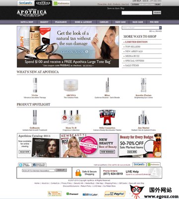 【经典网站】美国SkinCarerx护肤化妆品购物网