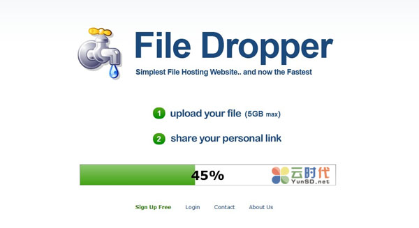 【数据测试】Filedropper免费无限云存储网盘,单文件最大5GB上传