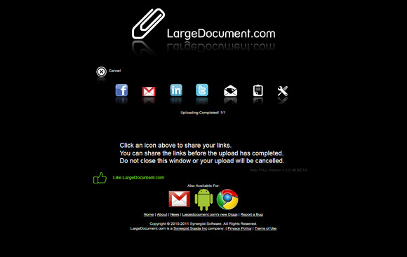 【经典网站】Largedocument:免费文件分享平台