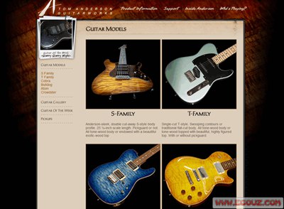 【经典网站】AnderSonguitars:电吉他手工制作网