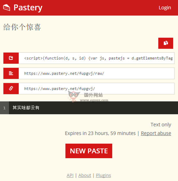 【工具类】Pastery:在线文字加密分享工具