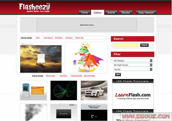 【素材网站】Flasheezy:免费Flash资源网