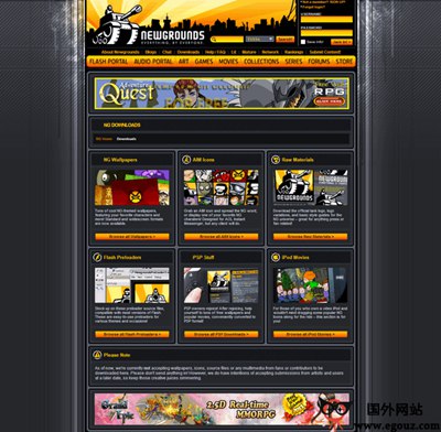 【经典网站】NewGrounds:在线Flash游戏平台