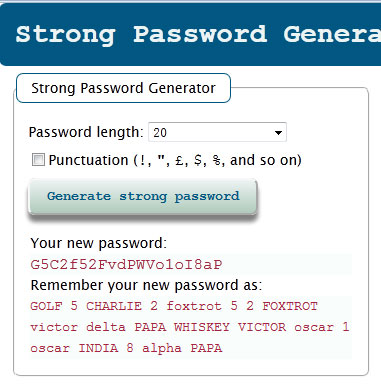 【数据测试】在线密码生成器:Strong Password Generator